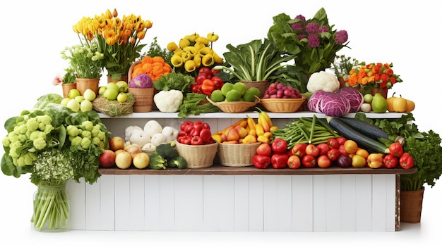 Stosy warzyw na targu